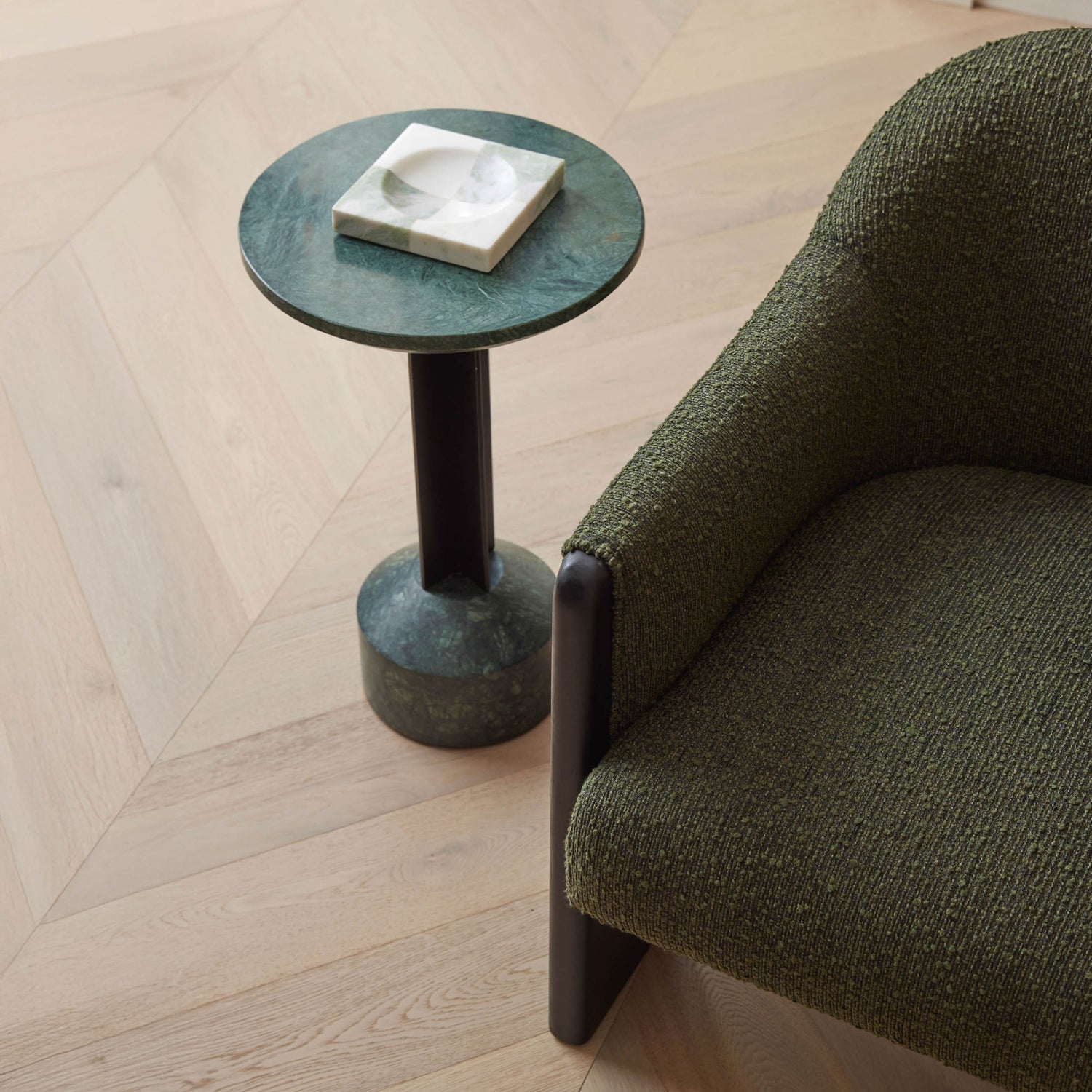 Rowan Side Table Green and Black