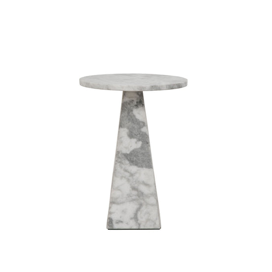 Korra Side Table White and Grey