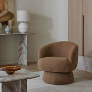 Rune Swivel Armchair Camel