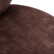Jex Armchair Antique Brown and Brushed Chrome