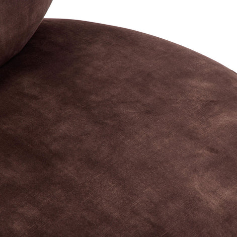Jex Armchair Antique Brown and Brushed Chrome