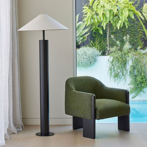 Ollie Armchair Green & Black
