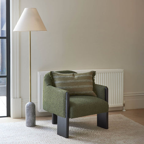 Ollie Armchair Green & Black