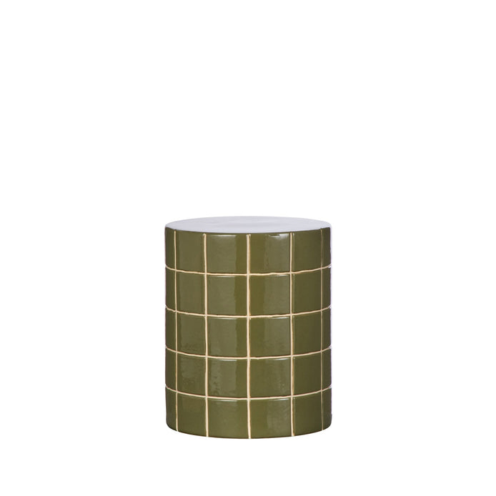 Hugo Side Table Green and Off White