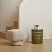 Hugo Side Table Green and Off White