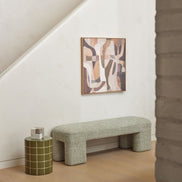 Hugo Side Table Green and Off White