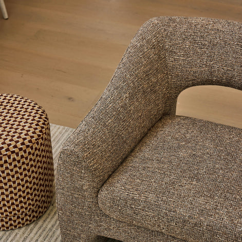 Clark Stool Brown & Mustard