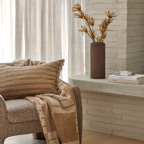 Wells Chair Brown & Taupe