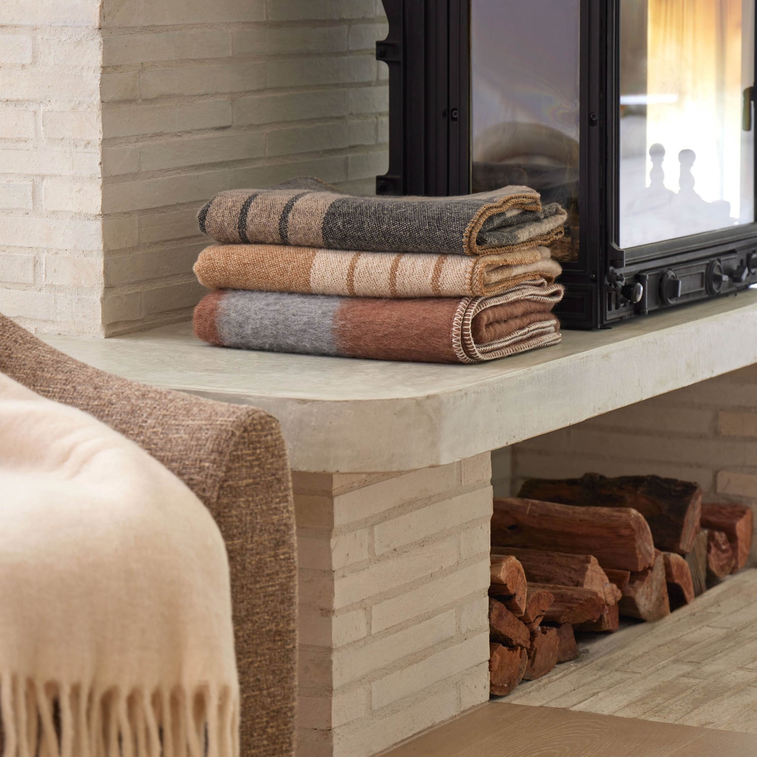 Wells Chair Brown & Taupe