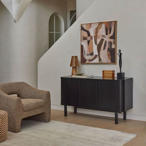 Wells Chair Brown & Taupe