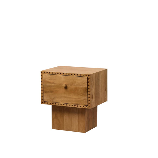 Vero Bedroom Side Table Honey Oak Set of Two