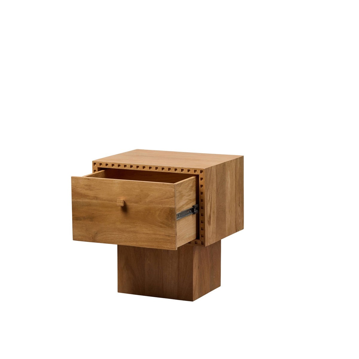 Vero Bedroom Side Table Honey Oak Set of Two