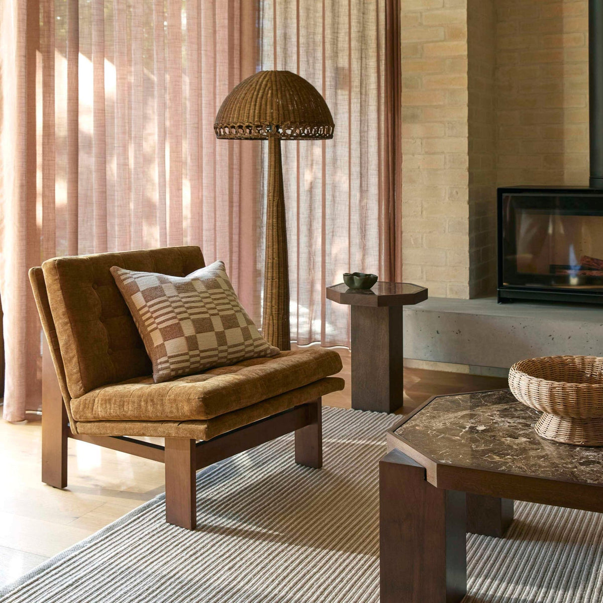 Huxley Side Table Chocolate & Brown Set of Two