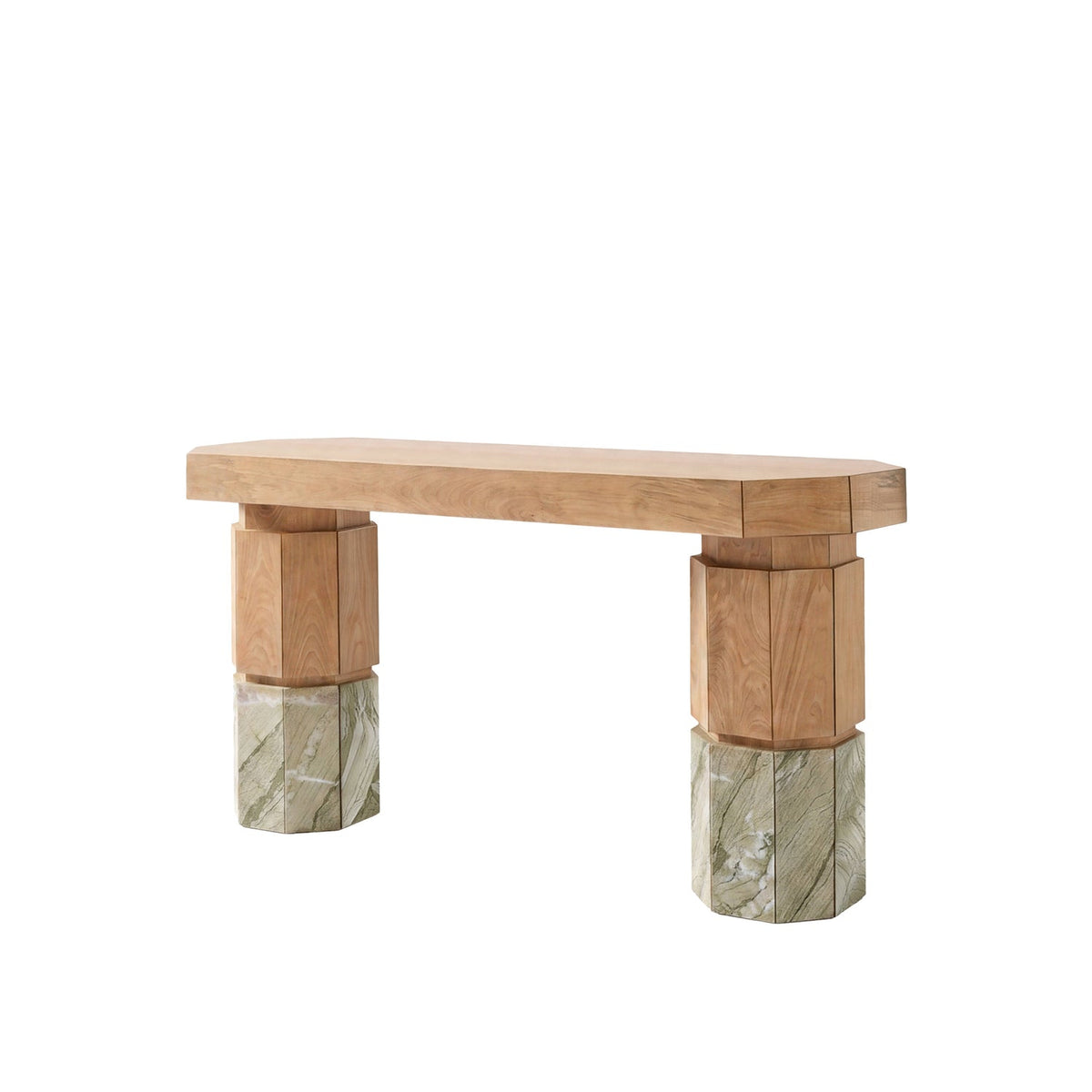 Renly Console Natural & Green