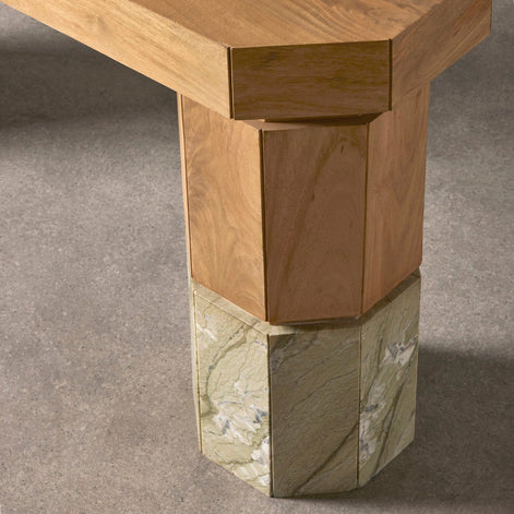 Renly Console Natural & Green