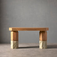 Renly Console Natural & Green