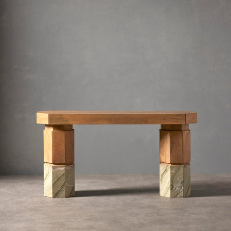 Renly Console Natural & Green
