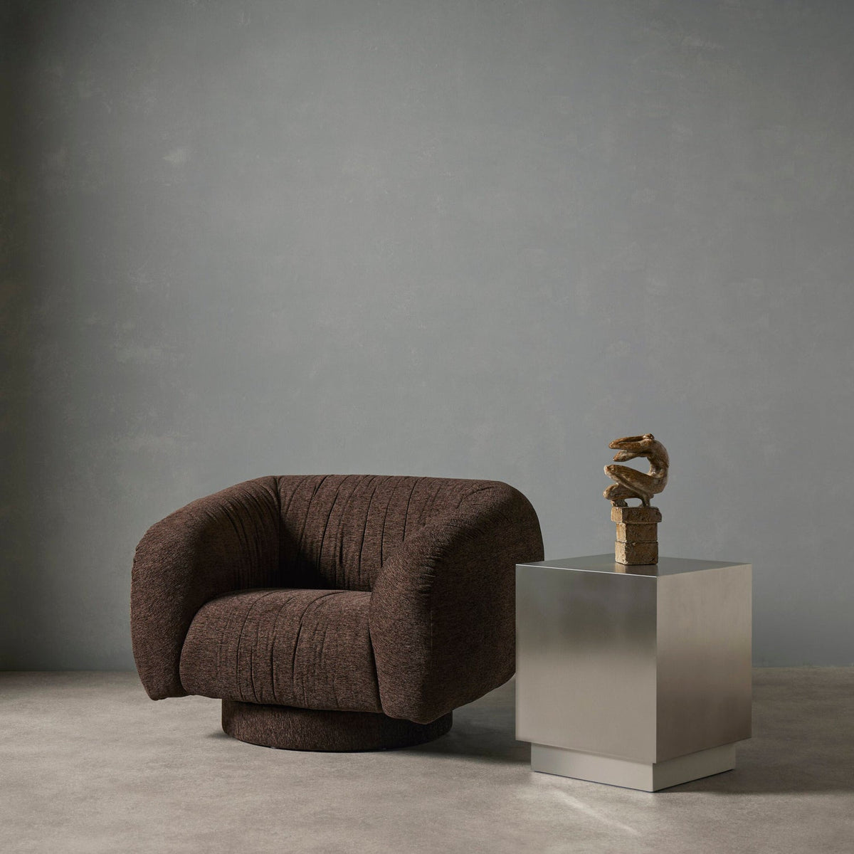 Nolan Swivel Chair Brown