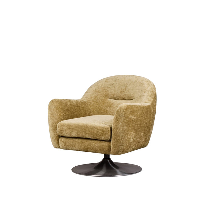 Jasper Swivel Chair Olive & Chrome