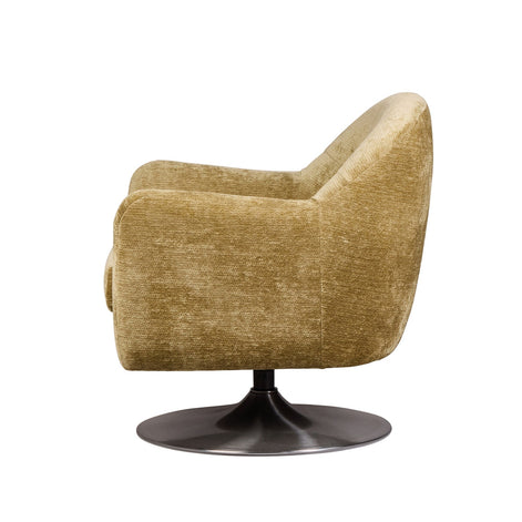 Jasper Swivel Chair Olive & Chrome