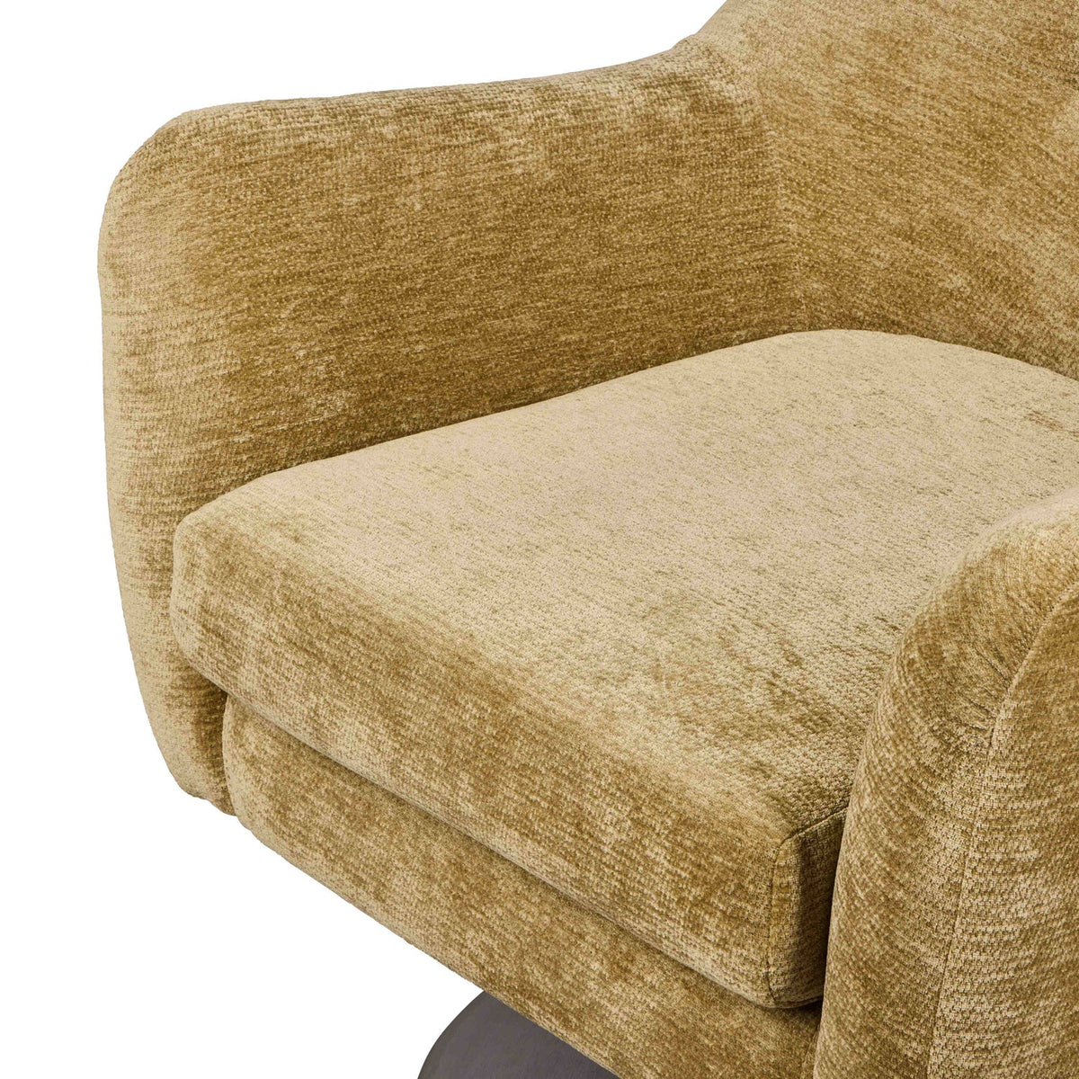 Jasper Swivel Chair Olive & Chrome