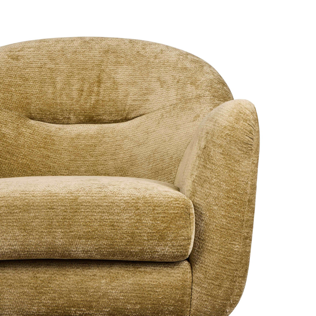 Jasper Swivel Chair Olive & Chrome