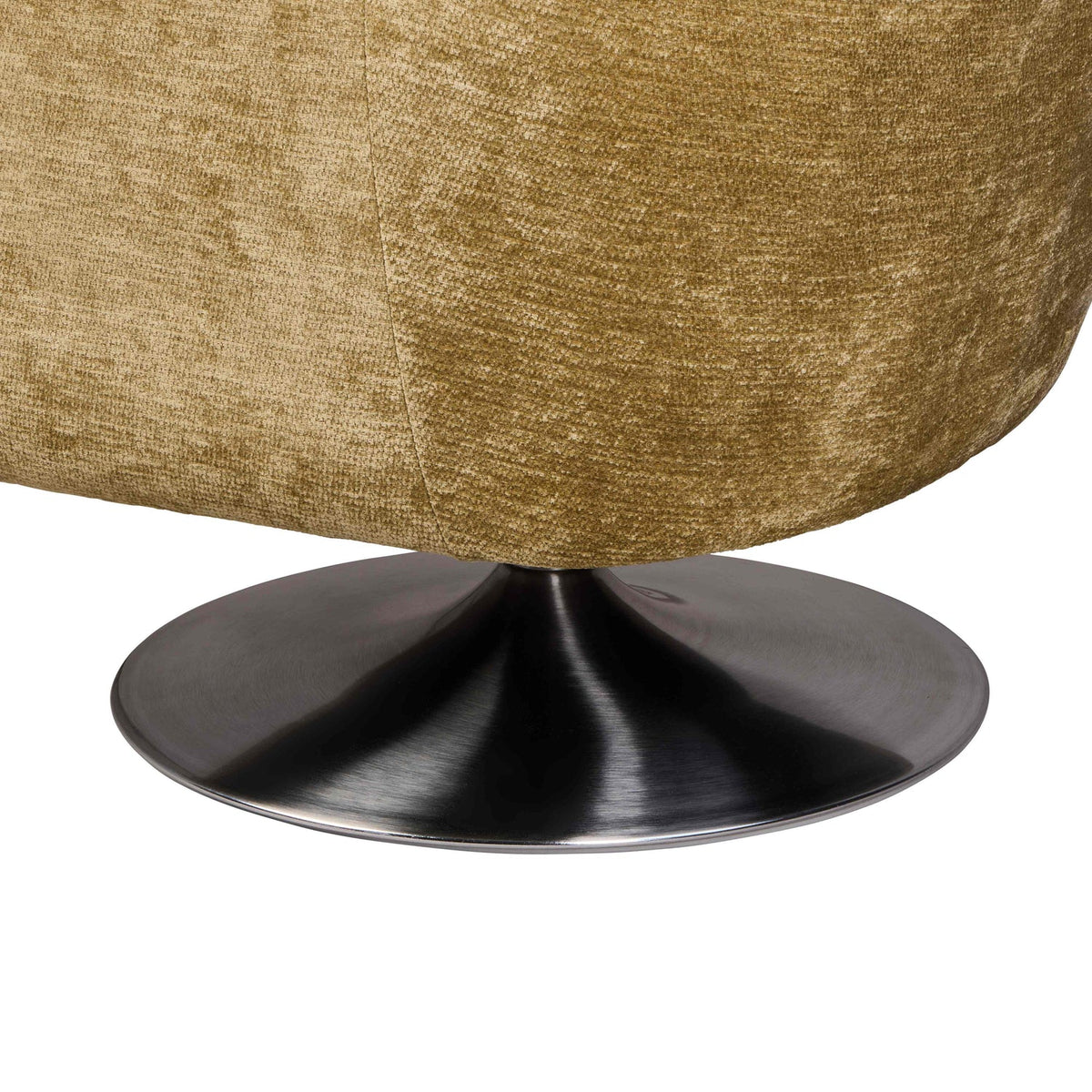 Jasper Swivel Chair Olive & Chrome