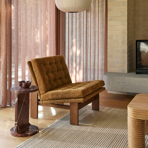 Archer Occasional Chair Mustard & Walnut