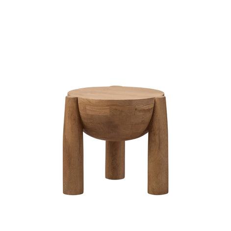 Omi Side Table Sandblasted Light Brown Set of Two