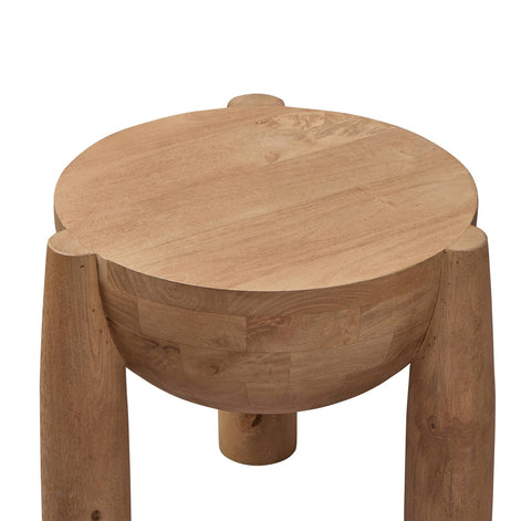 Omi Side Table Sandblasted Light Brown Set of Two