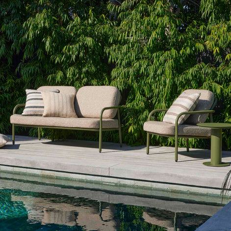Flint Outdoor Chair Green & Taupe