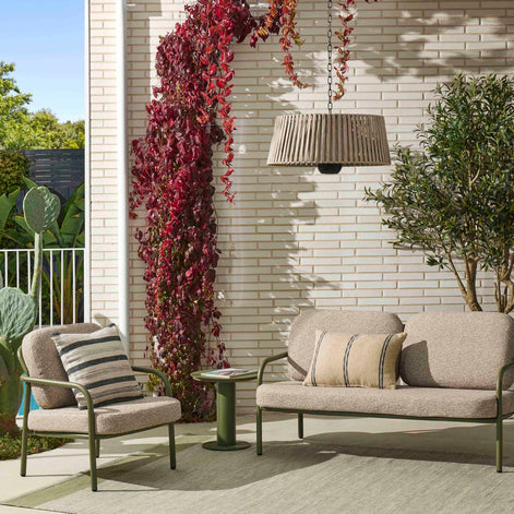 Flint Outdoor Chair Green & Taupe