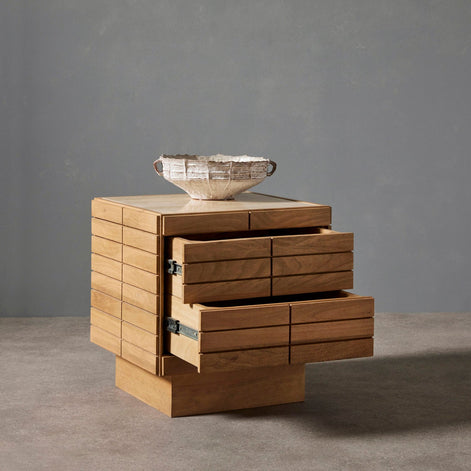 Linton Bedroom Side Table Natural Set of Two