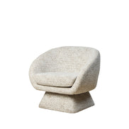 Lucca Swivel Chair White & Taupe