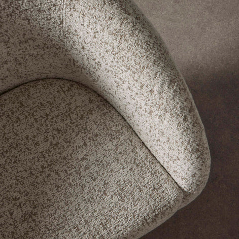Lucca Swivel Chair White & Taupe