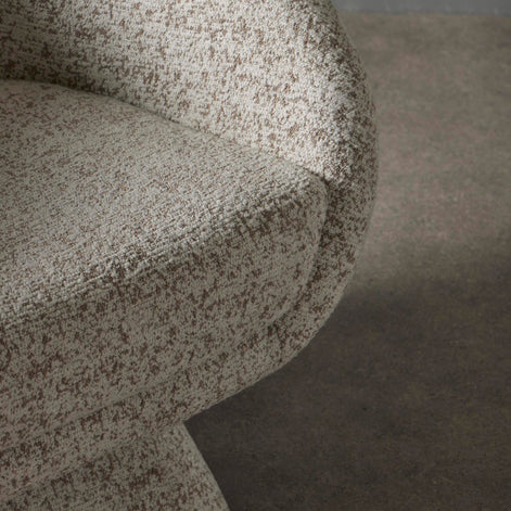 Lucca Swivel Chair White & Taupe