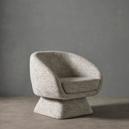 Lucca Swivel Chair White & Taupe