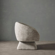 Lucca Swivel Chair White & Taupe