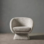 Lucca Swivel Chair White & Taupe