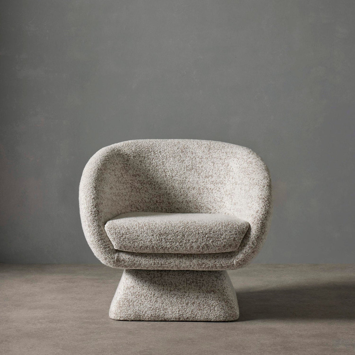Lucca Swivel Chair White & Taupe