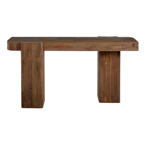 Wooden Block Console Table Natural