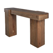 Wooden Block Console Table Natural