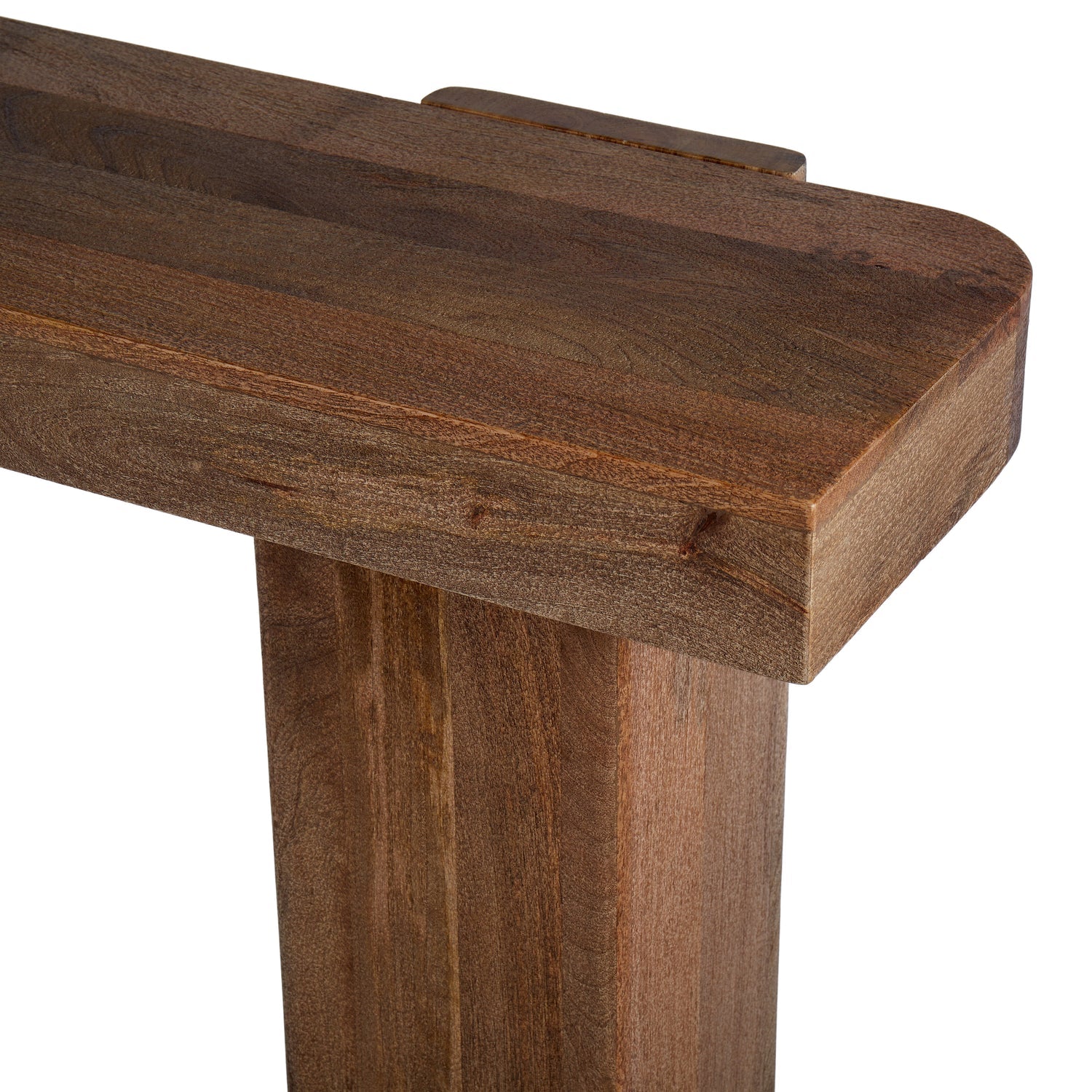 Wooden Block Console Table Natural