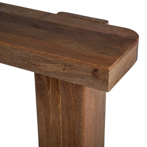 Wooden Block Console Table Natural