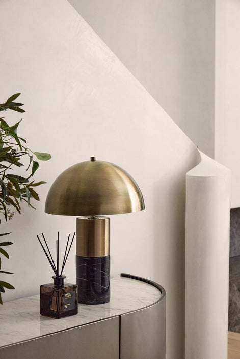 Bronze Plated Dome Table Lamp Antique Bronze