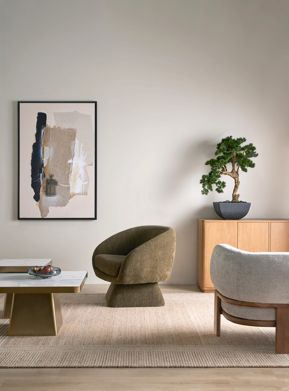 Grand Designs Pedrali Hand Painted Wall Art Brown