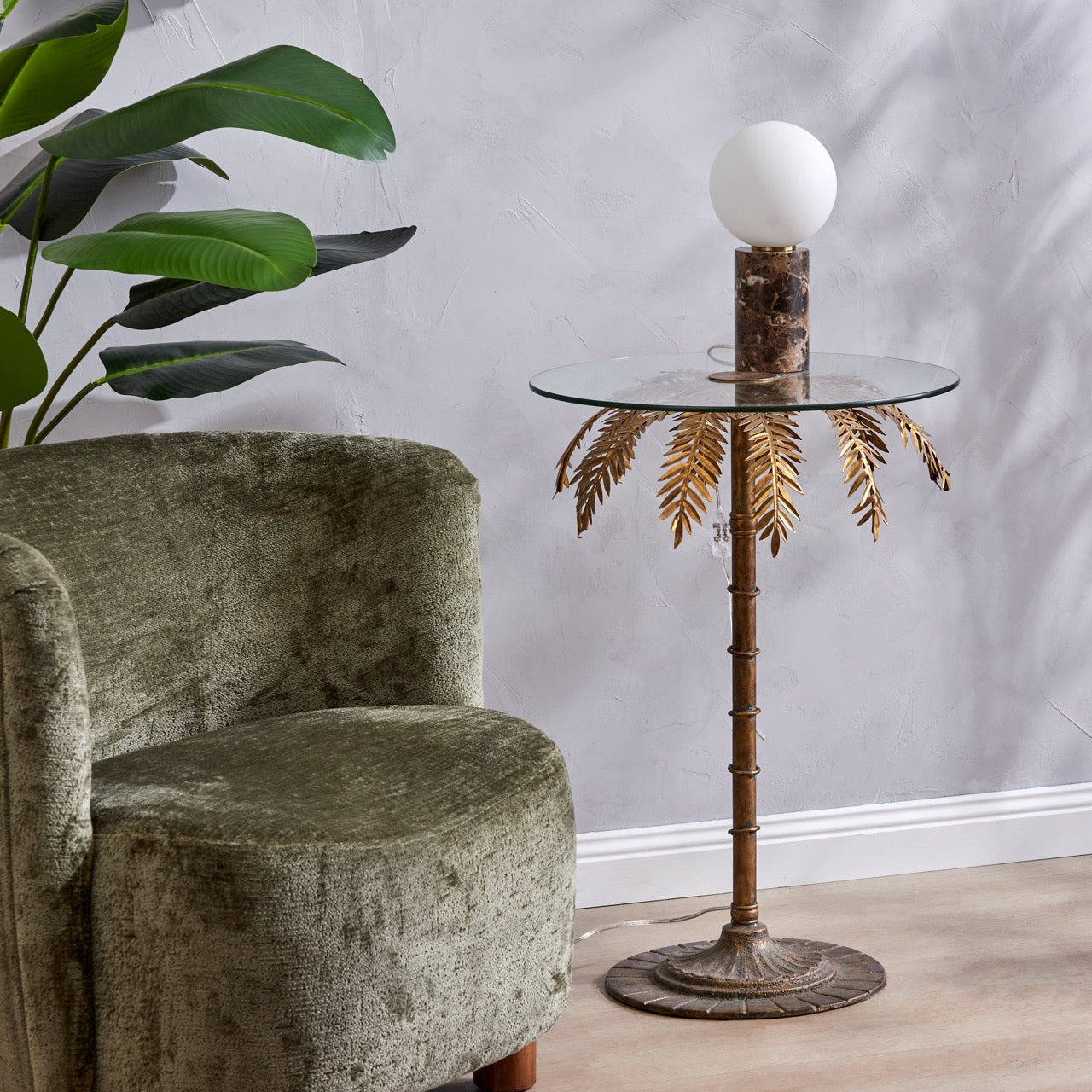 Amalfi Medina Table Lamp Brown & Brass
