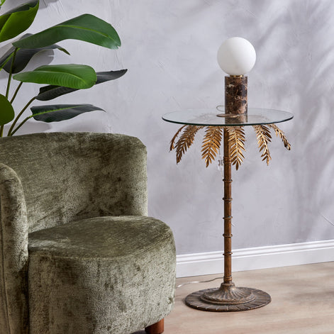 Amalfi Medina Table Lamp Brown & Brass