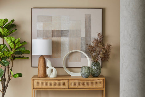 Amalfi Wyoming Table Lamp Natural & Grey