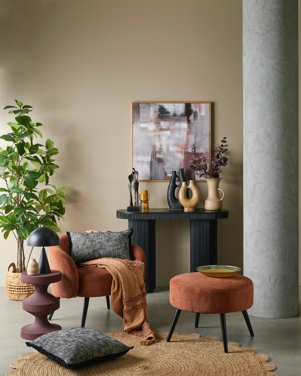 Amalfi Empire Table Lamp Black